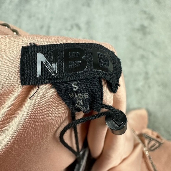 NBD Pink Embellished Halter Neck Mini Dress Size S - Picture 5 of 12